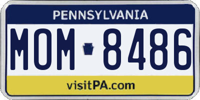 PA license plate MOM8486