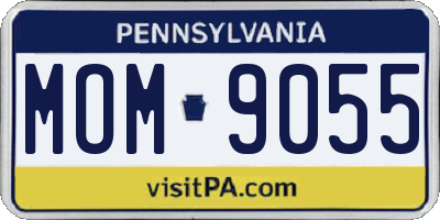 PA license plate MOM9055