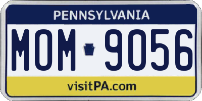 PA license plate MOM9056