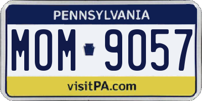 PA license plate MOM9057