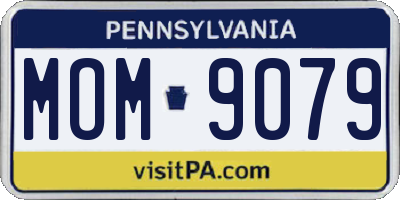PA license plate MOM9079