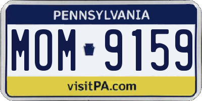 PA license plate MOM9159