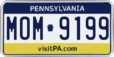 PA license plate MOM9199