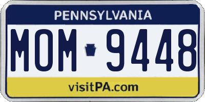 PA license plate MOM9448