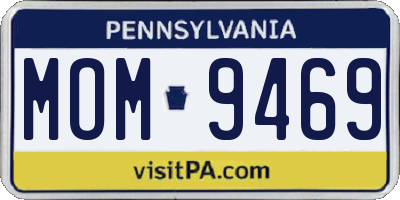 PA license plate MOM9469
