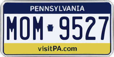 PA license plate MOM9527