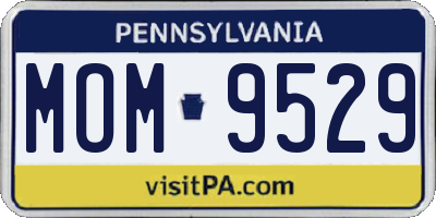 PA license plate MOM9529