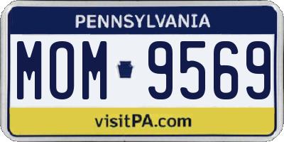 PA license plate MOM9569