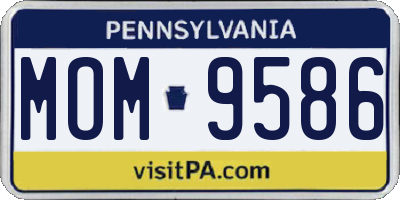 PA license plate MOM9586