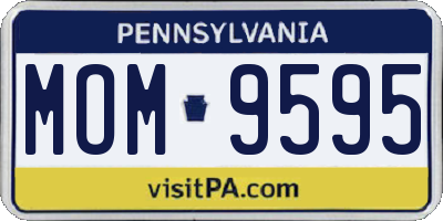 PA license plate MOM9595