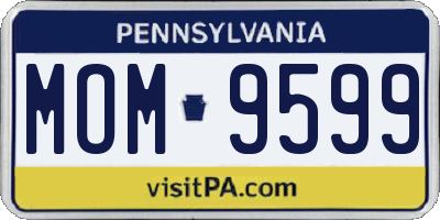 PA license plate MOM9599
