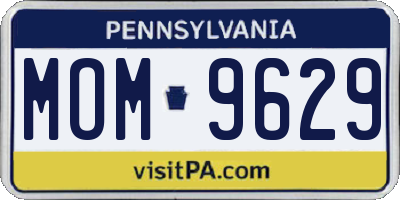 PA license plate MOM9629