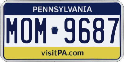 PA license plate MOM9687