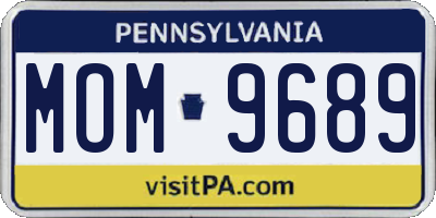 PA license plate MOM9689
