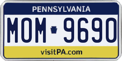 PA license plate MOM9690