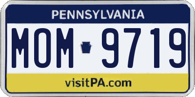 PA license plate MOM9719