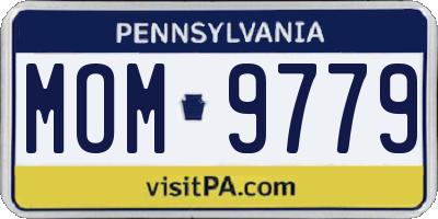 PA license plate MOM9779