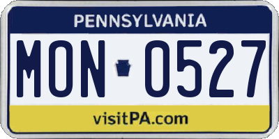 PA license plate MON0527
