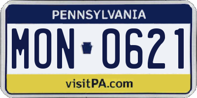 PA license plate MON0621