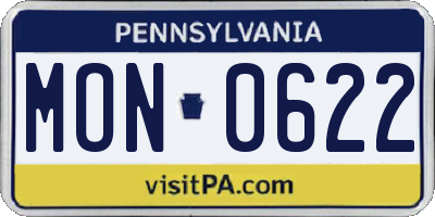 PA license plate MON0622