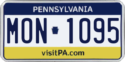 PA license plate MON1095