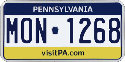PA license plate MON1268
