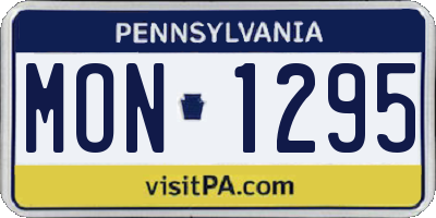 PA license plate MON1295