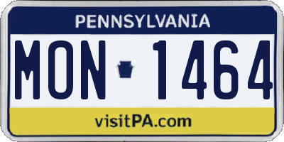 PA license plate MON1464
