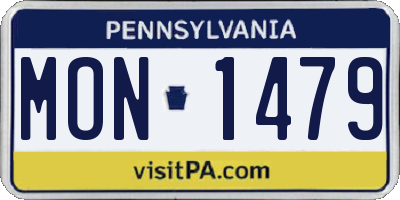 PA license plate MON1479