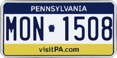 PA license plate MON1508