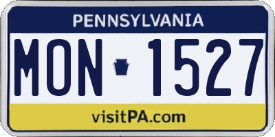 PA license plate MON1527