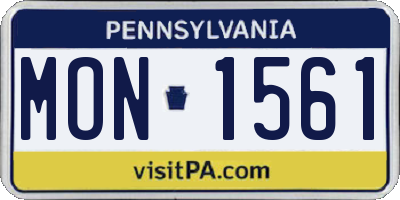 PA license plate MON1561