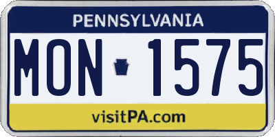 PA license plate MON1575