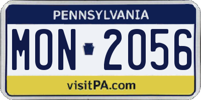 PA license plate MON2056
