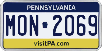 PA license plate MON2069