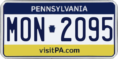 PA license plate MON2095