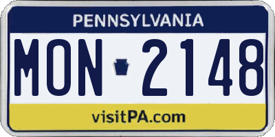 PA license plate MON2148