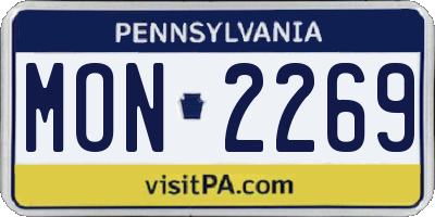 PA license plate MON2269