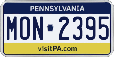 PA license plate MON2395