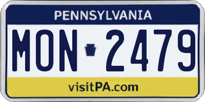 PA license plate MON2479