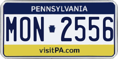 PA license plate MON2556