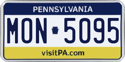 PA license plate MON5095