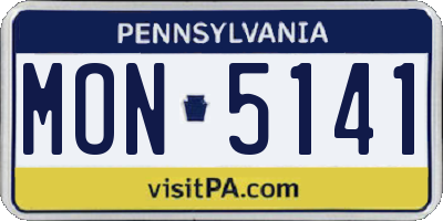 PA license plate MON5141