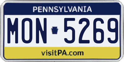PA license plate MON5269