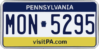 PA license plate MON5295