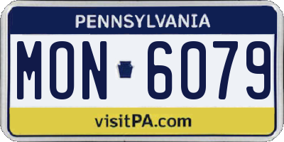 PA license plate MON6079