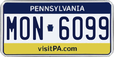 PA license plate MON6099