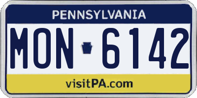 PA license plate MON6142