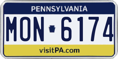 PA license plate MON6174