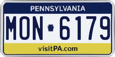 PA license plate MON6179